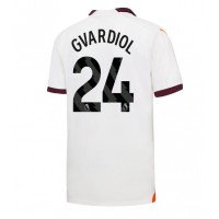 Koszulka piłkarska Manchester City Josko Gvardiol #24 Strój wyjazdowy 2023-24 tanio Krótki Rękaw